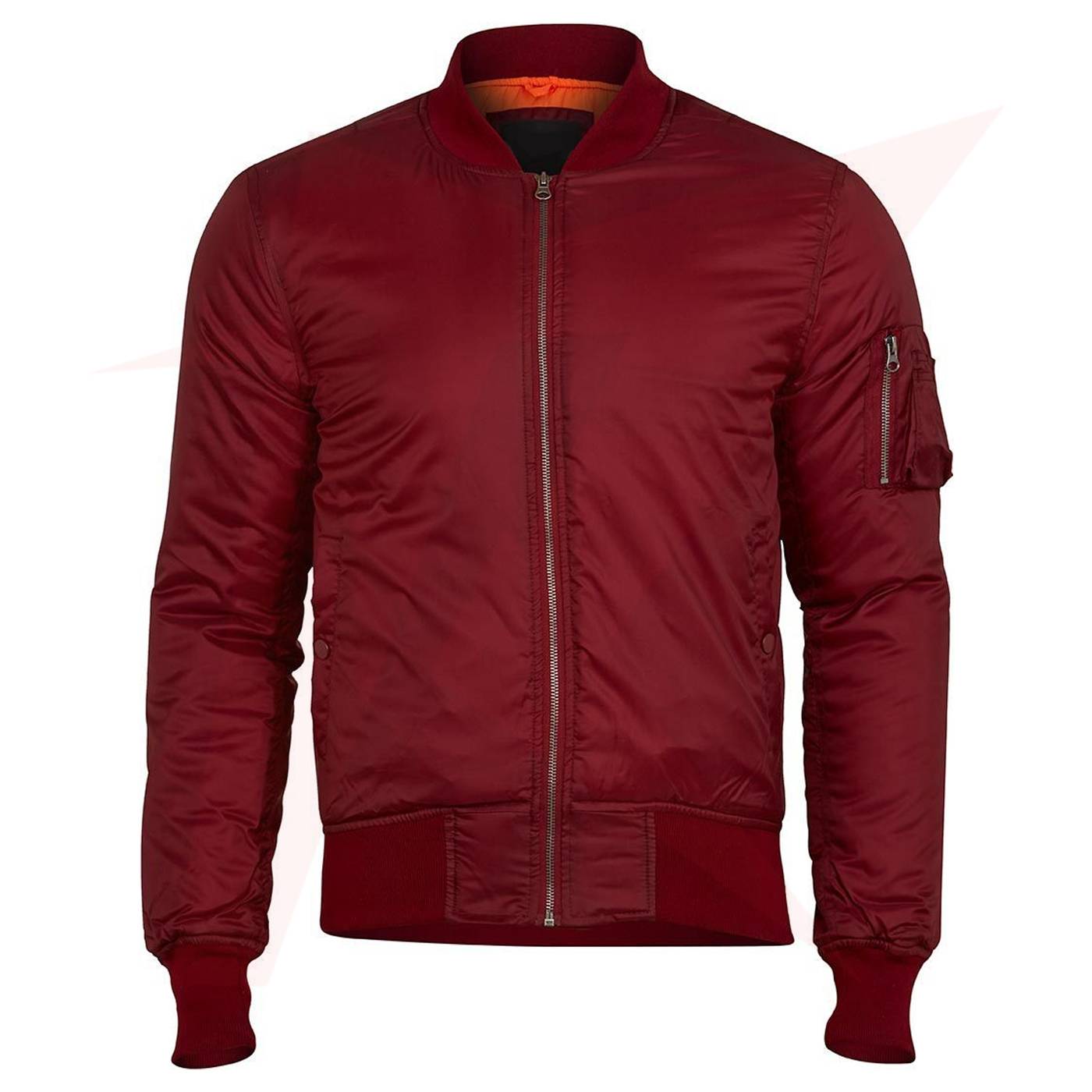 01-Bomber-Jacket-Front-_13_11zon Reborn Leather Basic Bomber Jacket - Image 1
