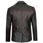 Reborn Diamond Stitched Black Leather Sports Coat - Image 2