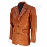 Reborn Leather Tan Leather Coat