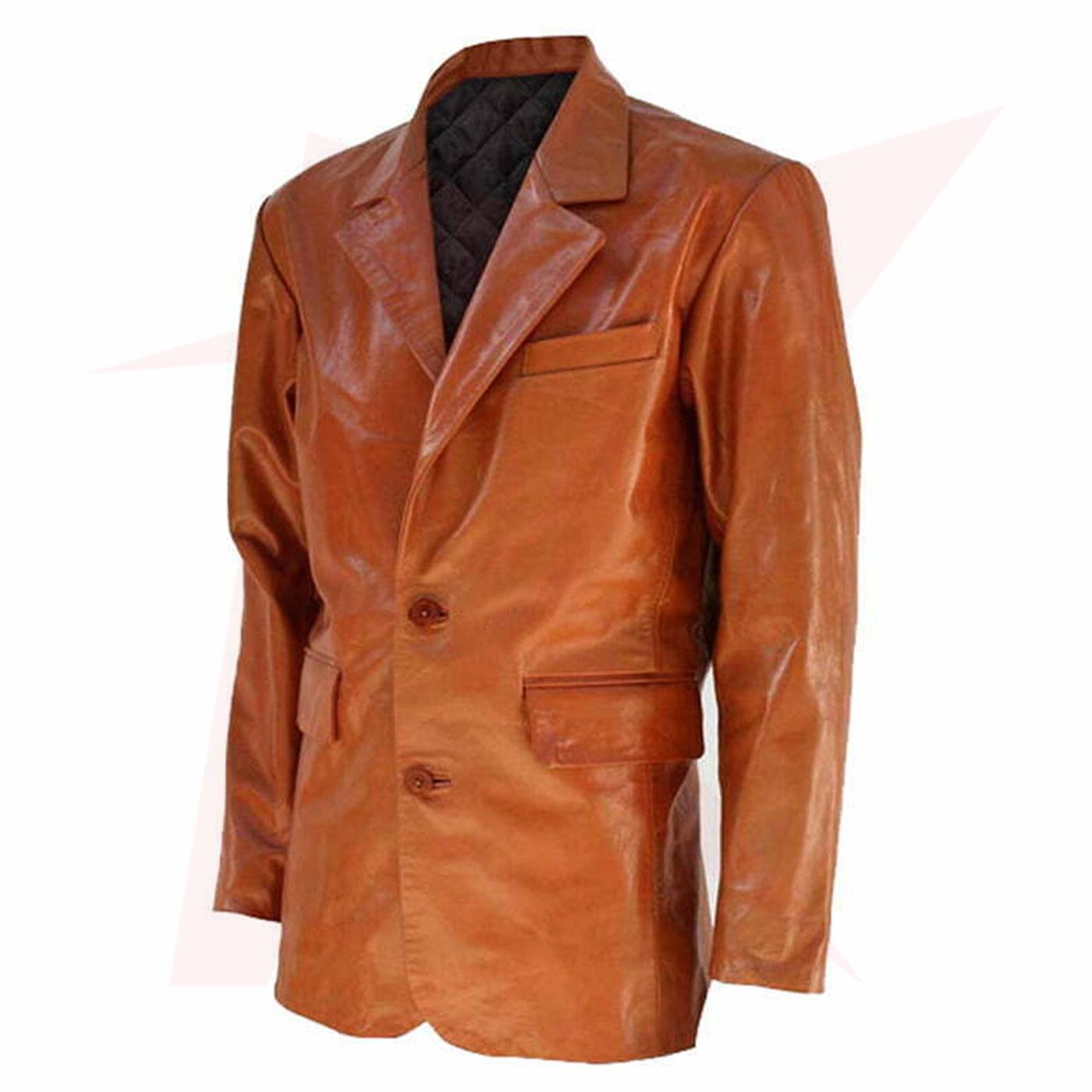 02-Coats-Front_2_11zon Reborn Leather Tan Leather Coat - Image 1