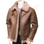 REBORN LEATHER ANTIQUE BROWN SHEEPSKIN JACKET