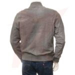 REBORN LEATHER MEN'S GREY SUEDE BOMBER JACKET - SIDFORD - Image 2