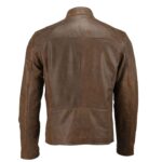 Motorcycle Men’s Vintage Style Brown Leather Jacket - Image 2