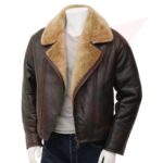 REBORN MEN'S BROWN AND GINGER SHEEPSKIN JACKET-GHENT