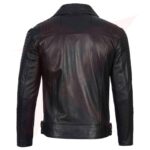 Reborn Leather Bari Men Asymmetrical Black Fashion Jacket - Image 2