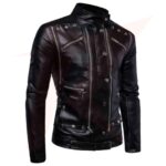 Cafe Racer Antique Classic Black Leather Biker Jacket For Men - Image 2