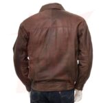 REBORN LEATHER MENS LEATHER BOMBER JACKET-PERUGIA - Image 2
