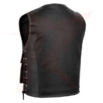 Native American Motorcycle Leather Vest - Image 2