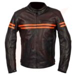 CLASSIC LOOK LEATHER MOTORCYCLE JACKET