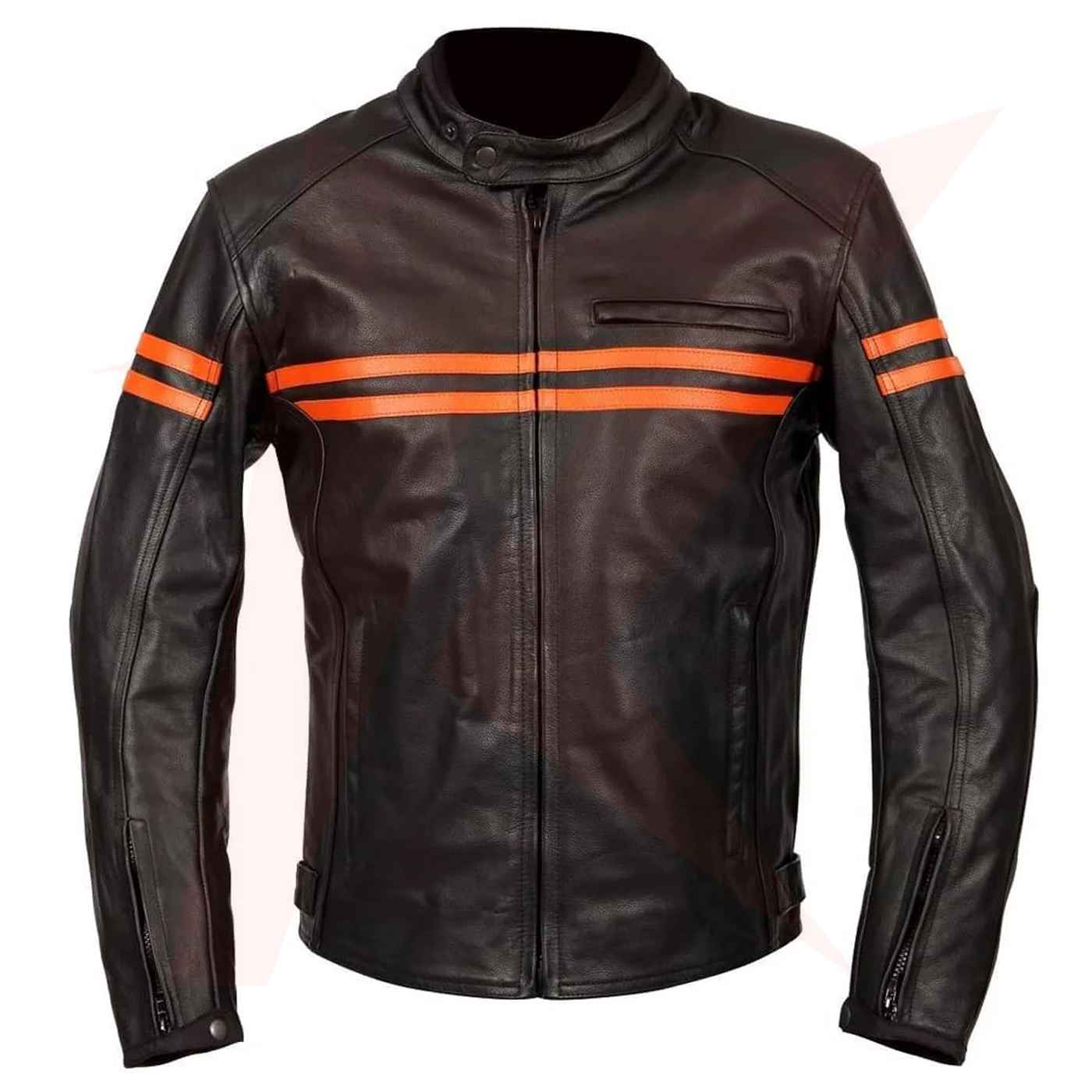 07-Motorcycle-Leather-Jackets-Front-_14_11zon CLASSIC LOOK LEATHER MOTORCYCLE JACKET - Image 1