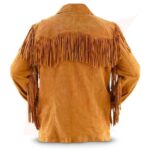 Reborn Western Jacket Men Brown Suede Vintage Traditional Western Cowboy Leather Jacket - Image 2