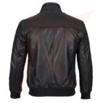 Reborn Leather Black Bomber Cowhide Fashion Leather Jacket - Image 2