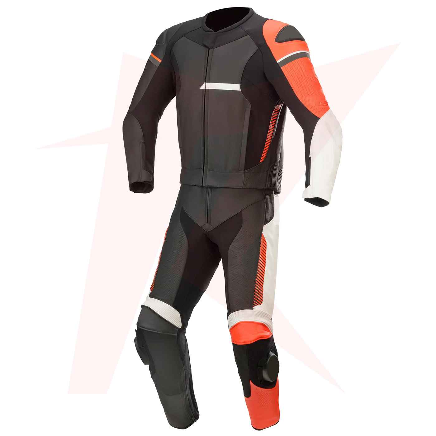 Motorcycle-Two-Piece-Suit-Front_6_11zon Motorcycle GP Force Phantom Racing Leather Suit - Image 1