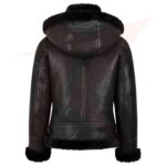 Reborn Women's R3 Bomber Hooded Classic Shearling Jacket - Image 3