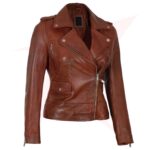 BIKER STYLE WOMEN LEATHER JACKET