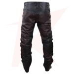 Men's Black Full Side Laces Genuine Leather Pants 5 Pockets Club Wear New Style - Image 3