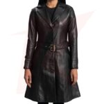 MOONLIGHT BLACK LEATHER TRENCH COAT