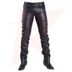 Men's Leather Pants, Buckle Pants & Party Pants, Casual Wear Leather Pants.