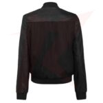 Reborn Women's Elegant Black Bomber Leather Jacket - Image 3