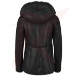 Reborn Women's Hooded Fur Shearling Long Jacket - Image 3