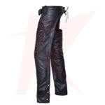 Reborn Leather Motorcycle Chaps Women's Studs Design - Image 2