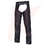 Reborn Leather Motorcycle Chaps Women's Studs Design