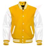 Reborn Leather Varsity Bomber Jacket
