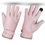 Reborn Leather Womens Soft Leather Fashion Winter Gloves