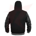 Varsity Jacket Genuine Leather Sleeve and Wool Blend Letterman - Image 2