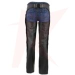 Women's Black 'Braided' Reborn Leather Motorcycle Chaps - Image 2