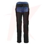Reborn Leather Women's 'Winged' Black and Purple Textile Chaps - Image 3