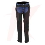 Reborn Leather Women's 'Winged' Black and Purple Textile Chaps